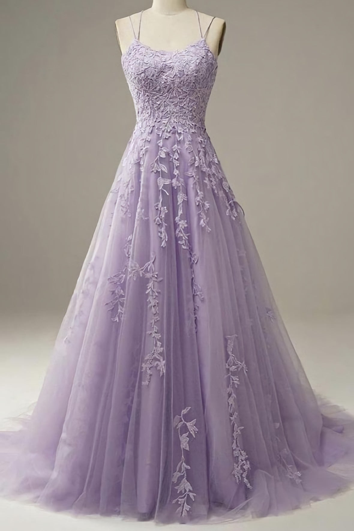 Evening Dress Sleeves, Purple Lace Long A Line Prom Dress, Evening Dress