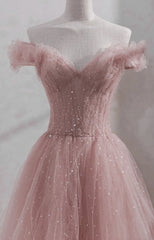 Homecoming Dress Cute, Shiny Party Dress, Fairy Midi Dress, Pink Prom Dress, Custom Made