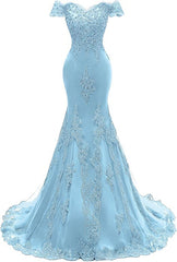 Evening Dress Stunning, Womens V Neckline Mermaid Lace Long Prom Gown