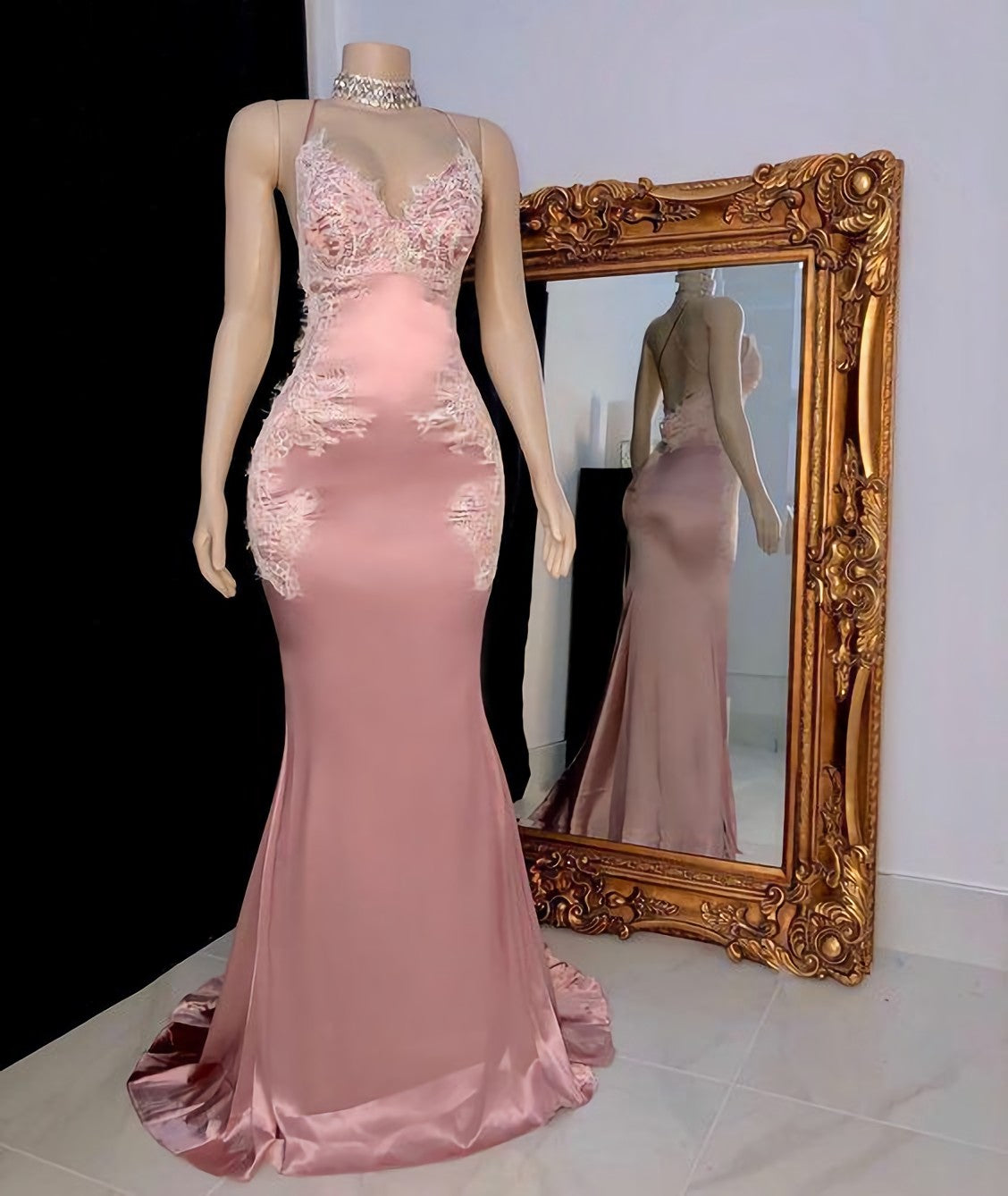 Prom Dresses Gown, Pink Long Prom Dress, Evening Dress