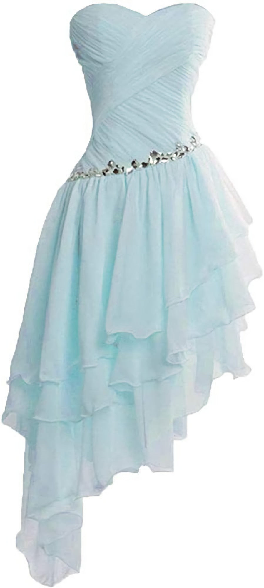 Prom Dresses2024, Homecoming Dresses, High Low Chiffon Bridemaid Dresses, Short