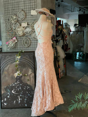 Wedding Dress Beach, Classic Vintage Lace Floor Length Mermaid Wedding Dress