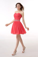 Party Dresses Indian, Crystal Chiffon Short Homecoming Dresses