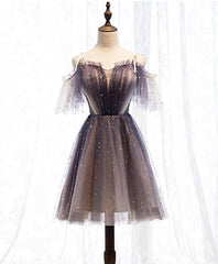 Prom Dress Long Beautiful, Cute Tulle Short Prom Dress, Cute Tulle Homecoming Dress