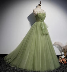 Dress Formal, Green Tulle Long Sweet 16 Prom Dress Formal Dress, Evening Gown