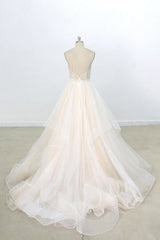 Wedding Dresses Gown, Eye-catching Appliques Tulle A-line Wedding Dress