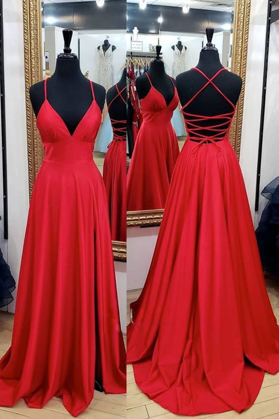 Evenning Dress For Wedding Guest, Red Simple Long Prom Dress,Popular Evening Dress,Fashion Winter Formal Dress