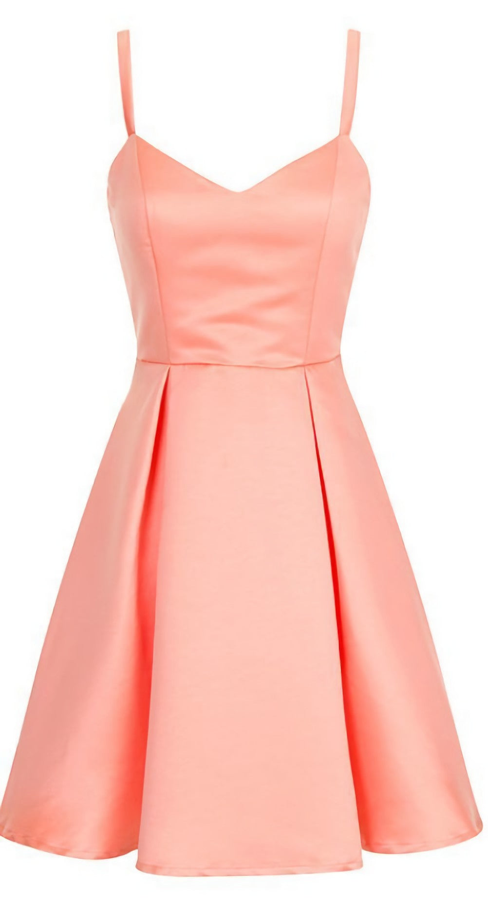Formal Dresses Pink, Short Satin Spaghetti Straps Women Homecoming Dresses