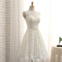 Bridesmaid Dresses Sales, A Line Lace Prom Homecoming Dresses, Short