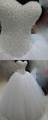 Wedding Dresses Vintage, Wedding Dresses, New White Ivory Beadding Wedding Dress, Bridal Gown