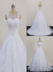 Formal Dress Elegant, Glam White Tulle Puffy Ball Gown Prom Dress, Sweetheart 16 Gown