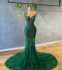 Party Dress For Teenage Girl, Green mermaid prom dresses evening gowns