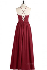 Wedding Shoes Bride, Halter Wine Red Lace and Chiffon Long Bridesmaid Dress