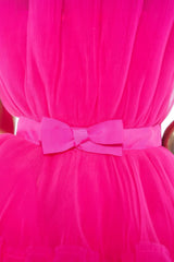 Homecomming Dresses Fitted, Hot Pink A-line Short Puffy Tulle Party Dress Cocktail Dresses