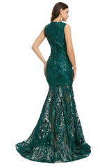 Prom Dress2050, Sequins Sleeveless Floor Length Crew Neck Prom Dresses