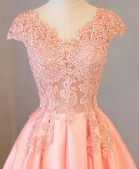 Formal Dresses Long Sleeves, Custom Made V Neck Lace Long Prom Dress, Lace Evening Dress