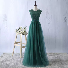 Prom Dress Style, Lace and Tulle Bridesmaid Dress, Elegant Formal Dress