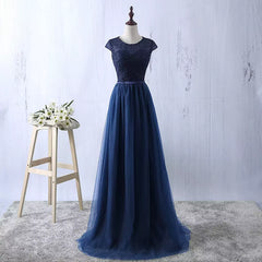 Prom Dress On Sale, Lace and Tulle Bridesmaid Dress, Elegant Formal Dress