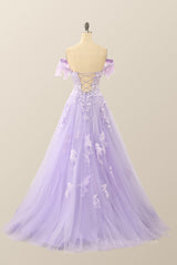 Formal Dress Shop, Lavender Sweetheart Floral Embroidered Long Formal Dress