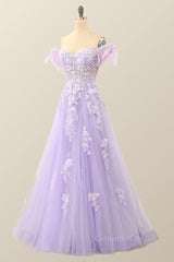 Formal Dress Shops, Lavender Sweetheart Floral Embroidered Long Formal Dress