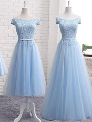 Prom Dress Unique, Light Blue Party Dress, Charming Blue Bridesmaid Dress , Party Dress