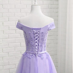 Homecoming Dress Black Girl, Light Purple Short Bridesmaid Dress , Tulle with Lace New Formal Dresses