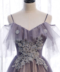 Homecoming Dressed Short, Light Purple Tulle Sequin Long Prom Dress, Purple Formal Party Dress