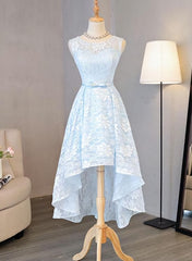 Homecoming Dresses Simples, Lovely Light Blue High Low Party Dress , Cute Formal Dress