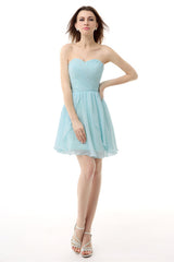 Party Dress Roman, Mint Green Pleated Lace Short Homecoming Dresses