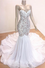 Wedding Dress Gown, Modern Straps Mermaid Appliques Wedding Dresses Ruffless Bridal Gown