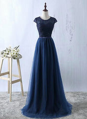 Sundress, Navy Blue Tulle Long Bridesmaid Dresses, Navy Blue Bridesmaid Dresses