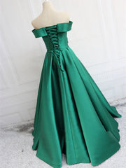 Formal Dresses For Wedding Guests, Off the Shoulder Blue/Green Long Prom Dresses, Green/Blue Off Shoulder Formal Evening Dresses
