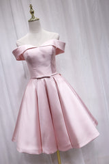 Prom Dresse 2031, Pink Off Shoulder Bridesmaid Dress, Lovely Party Dress
