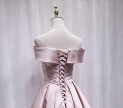 Prom Dresses For Sale, Pink Off Shoulder Bridesmaid Dress, Lovely Party Dress