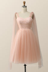 Homecoming Dresses Classy Elegant, Pink Tulle Corset Short Party Dress