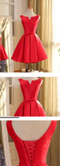 Bridesmaid Dress Long Sleeves, Short Red Homecoming Dress, Party Dress, 2024 Short Red Dancing Dress, Party Dress