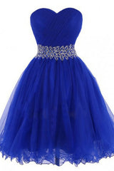 Prom Dresses Purple, Homecoing Short Homecoing Sweetheart Royal Blue Homecoing Beading Homecoing Royal Blue Prom Dresses