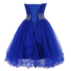 Prom Dressed Ball Gown, Homecoing Short Homecoing Sweetheart Royal Blue Homecoing Beading Homecoing Royal Blue Prom Dresses