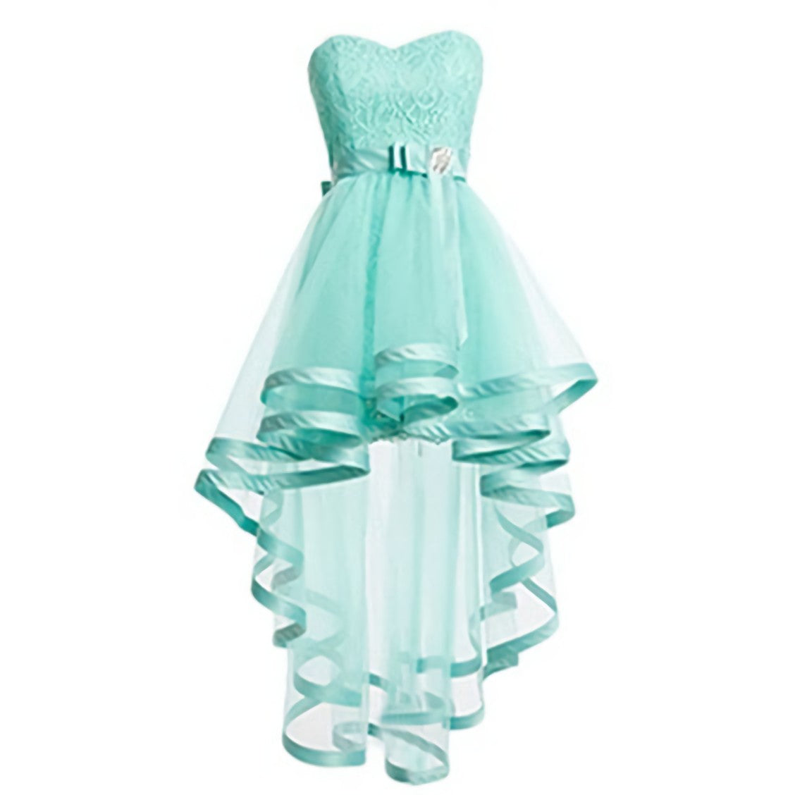 Prom Dress Store, Mint Tulle Homeocming For Teens Pretty Simple Short Lace Prom Dresses