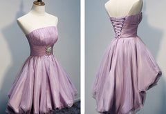 Prom Dresses Inspired, Gorgeous Strapless High Low Beaded Pretty Handmade For Teens Homecoming Dresses