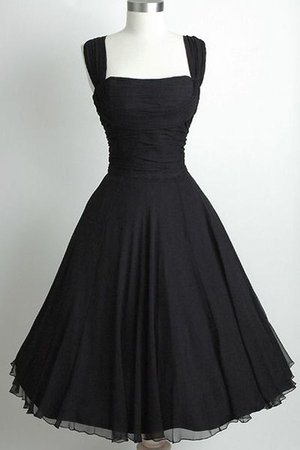 Party Dress Online, black vintage short prom dress 2024 homecoming dress vintage 1950s dress