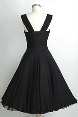 Party Dresses 2045, black vintage short prom dress 2024 homecoming dress vintage 1950s dress