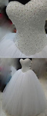 Wedding Dress Sleeve, Wedding Dresses, Wedding Gown Bling Beading Sequin Sweetheart A Line Princess Wedding Dresses