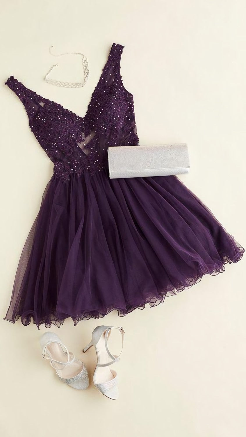 Prom Dresses Light Blue, Purple homecoming dress