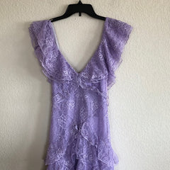 Evening Dress Long, Purple Lace Long Prom Dress Backless Evening Dress Stunning Maxi Dress