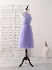 Party Dresses Size 28, Purple Tulle Short Prom Dress, Simple Purple Homecoming Dress