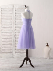 Party Dresses Classy Elegant, Purple Tulle Short Prom Dress, Simple Purple Homecoming Dress