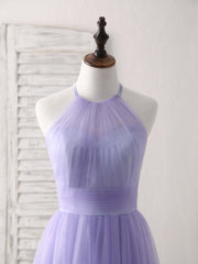 Party Dress Classy Elegant, Purple Tulle Short Prom Dress, Simple Purple Homecoming Dress