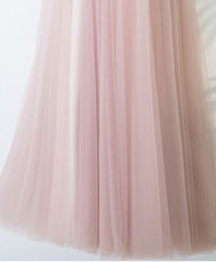 Homecoming Dresses 2033, Pink V Neck Lace Long Prom Dress, Evening Dress