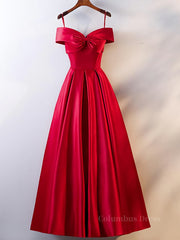 Mismatched Bridesmaid Dress, Red Tea Length Prom Dresses, Red Tea Length Formal Bridesmaid Dresses